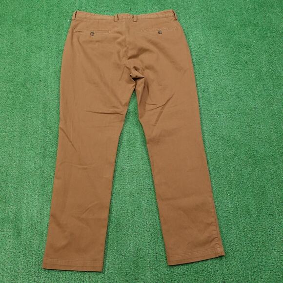 Johnston & Murphy Pants Mens 34x30 Brown Stretch Chino Flat Front Casual - Picture 4 of 8